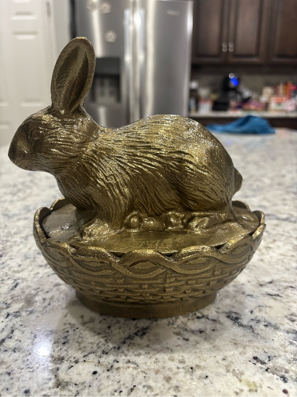 Threshold designed with Studio McGee Cast Metal Bunny Candy Dish Easter Spring